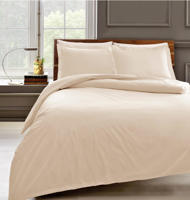 Единичен плик за завивка «Basic Bej» - памук, ранфорс