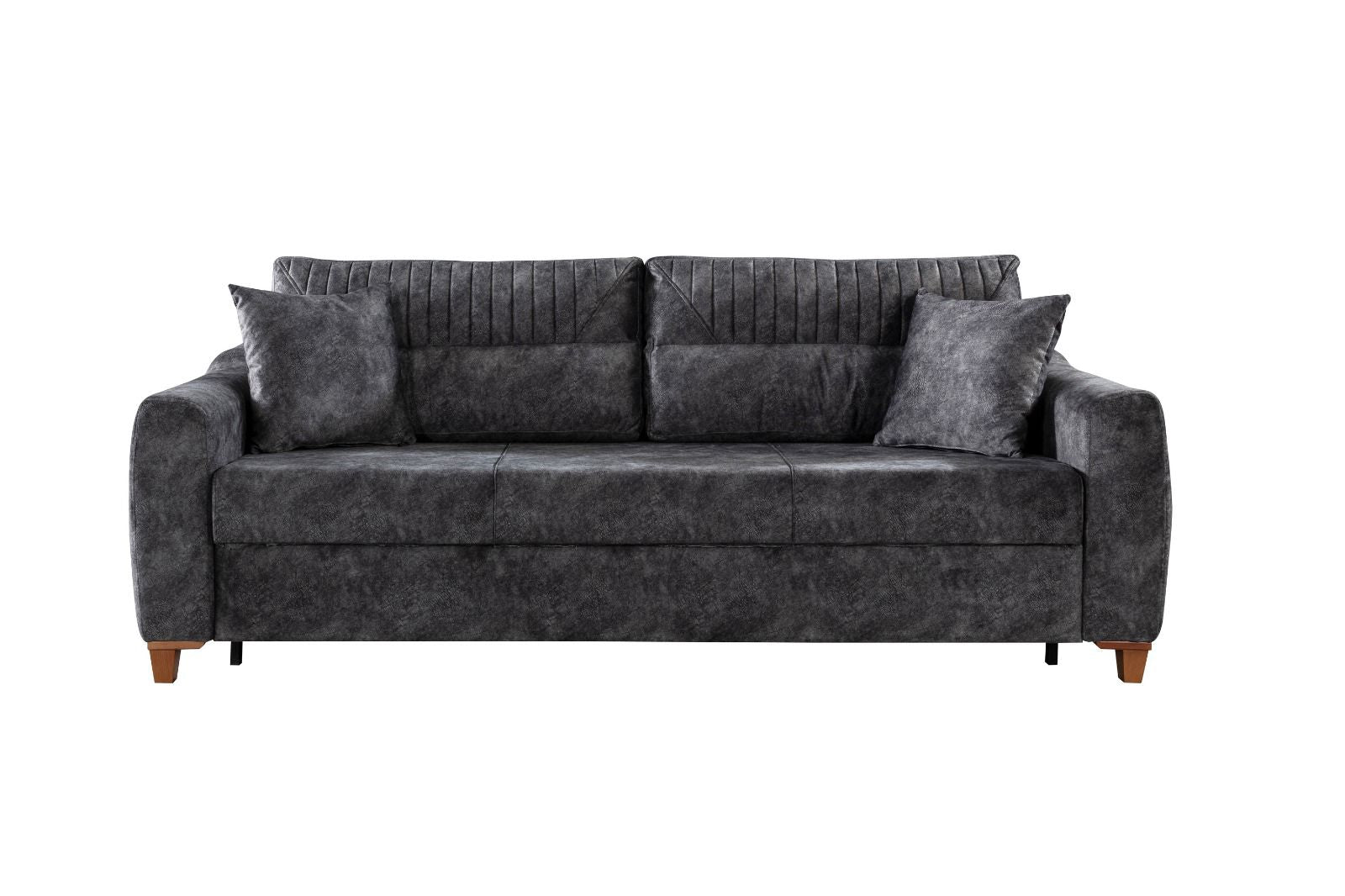 Триместен разтегателен диван - легло «Sofia» + 2 декоративни възглавници, ширина 215см