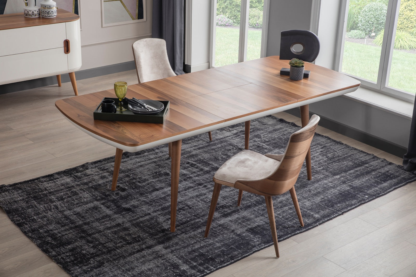 Трапезна маса Eral Erato 140+60х200см (7447324426494)