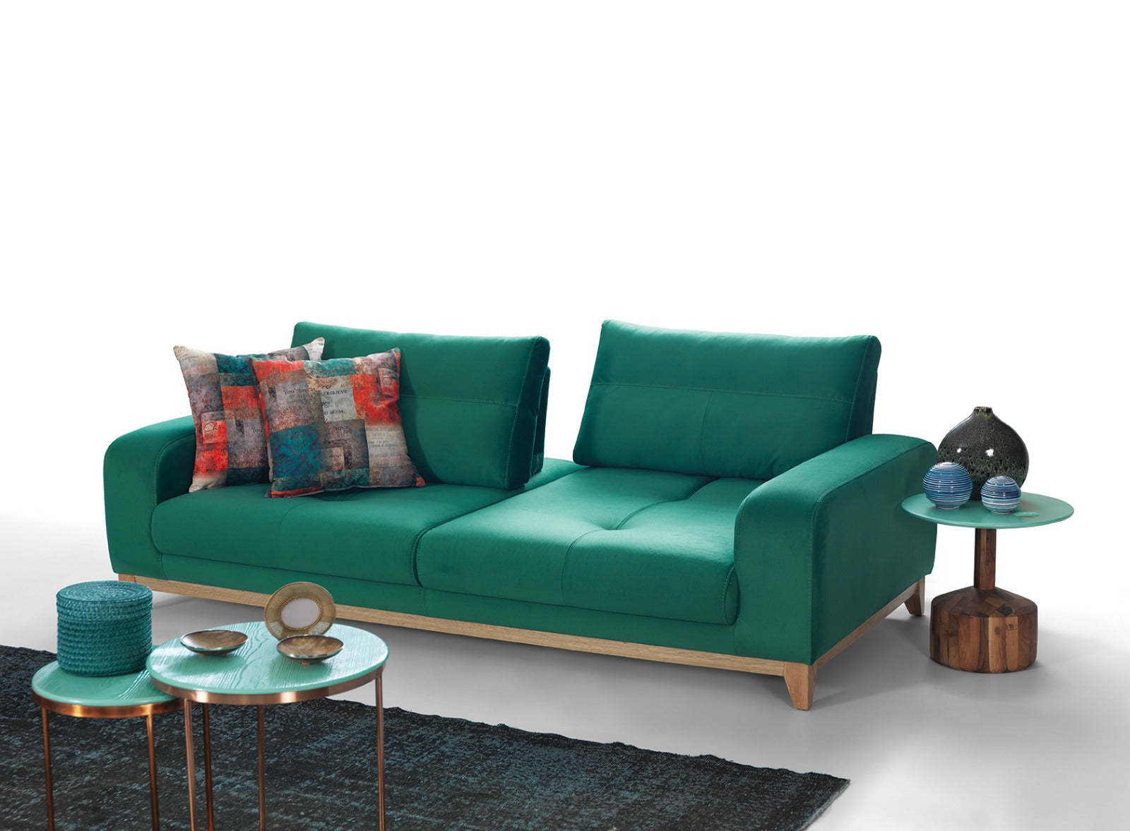 Триместен разтегателен диван «Daisy» + 2 декоративни възглавници, ширина 220см