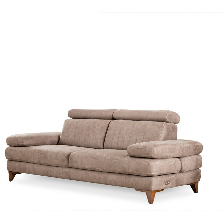 Триместен разтегателен диван «Bogazici» с електрически механизъм, USB зарядна станция, ширина 230см