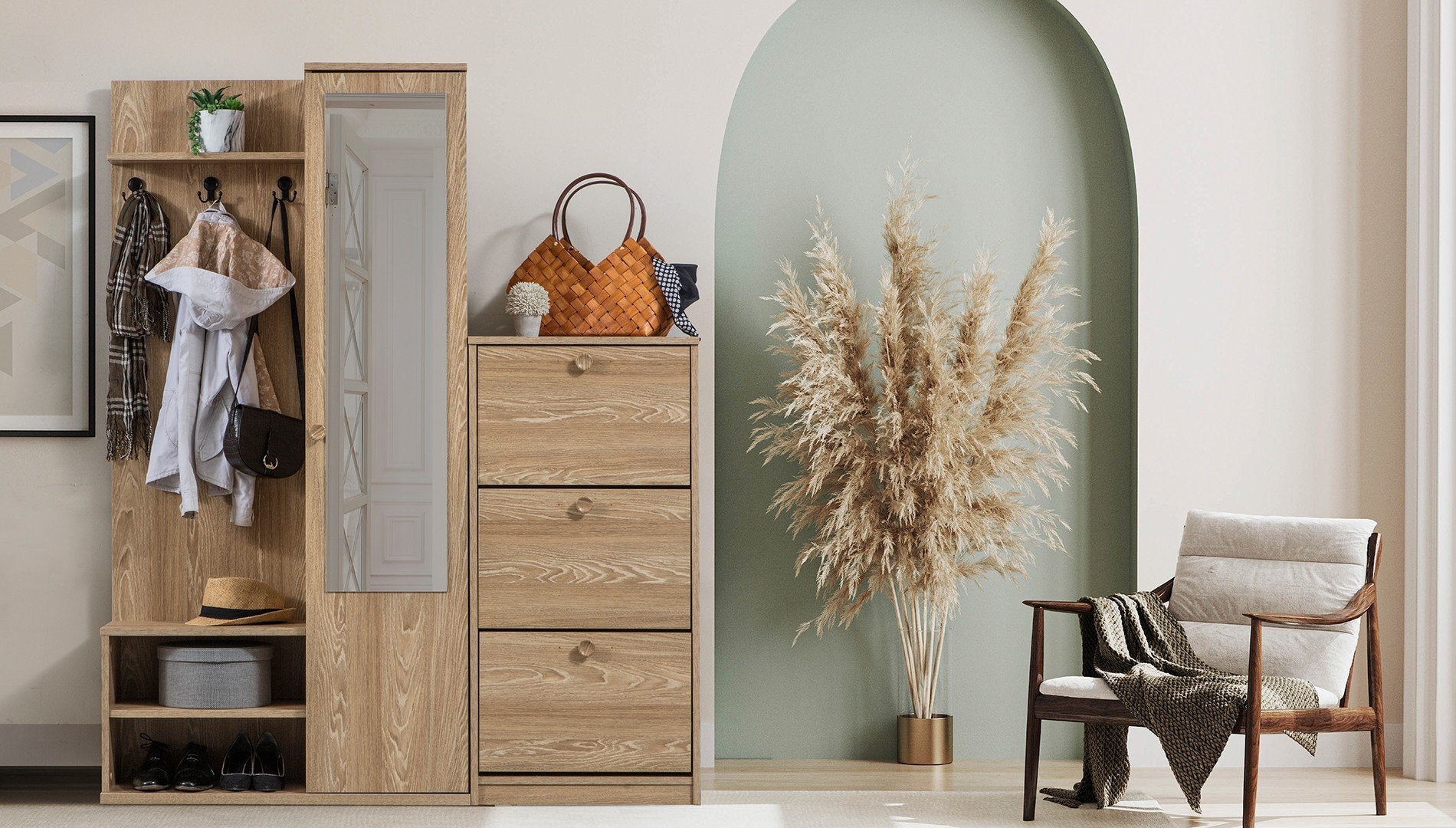 Шкаф за обувки «Bohem» с размер 56х114х28см