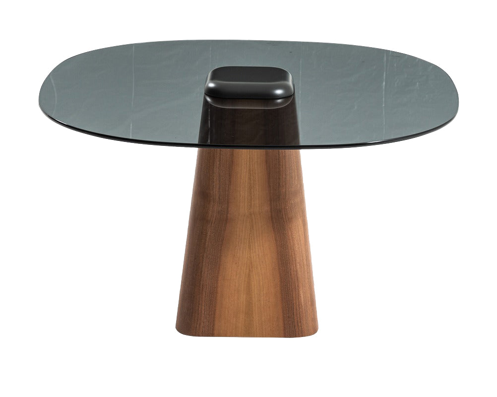 Помощна масичка Saloni Mobilya Chelsea стъклен плот (6654662607044)