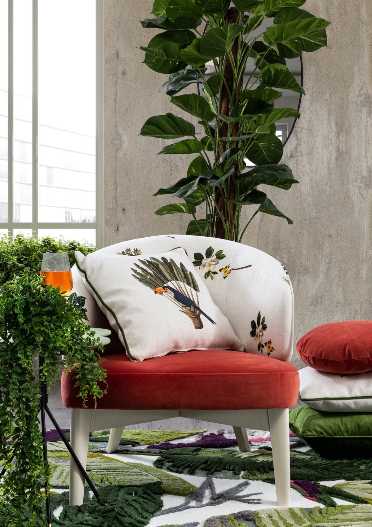 Кресло Saloni Mobilya Felix Bird Colorium (6696666923204)