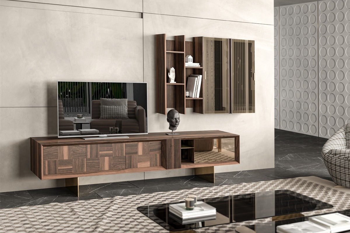 Горен TV модул с рафтчета Saloni Mobilya Heritage (6623773360324)