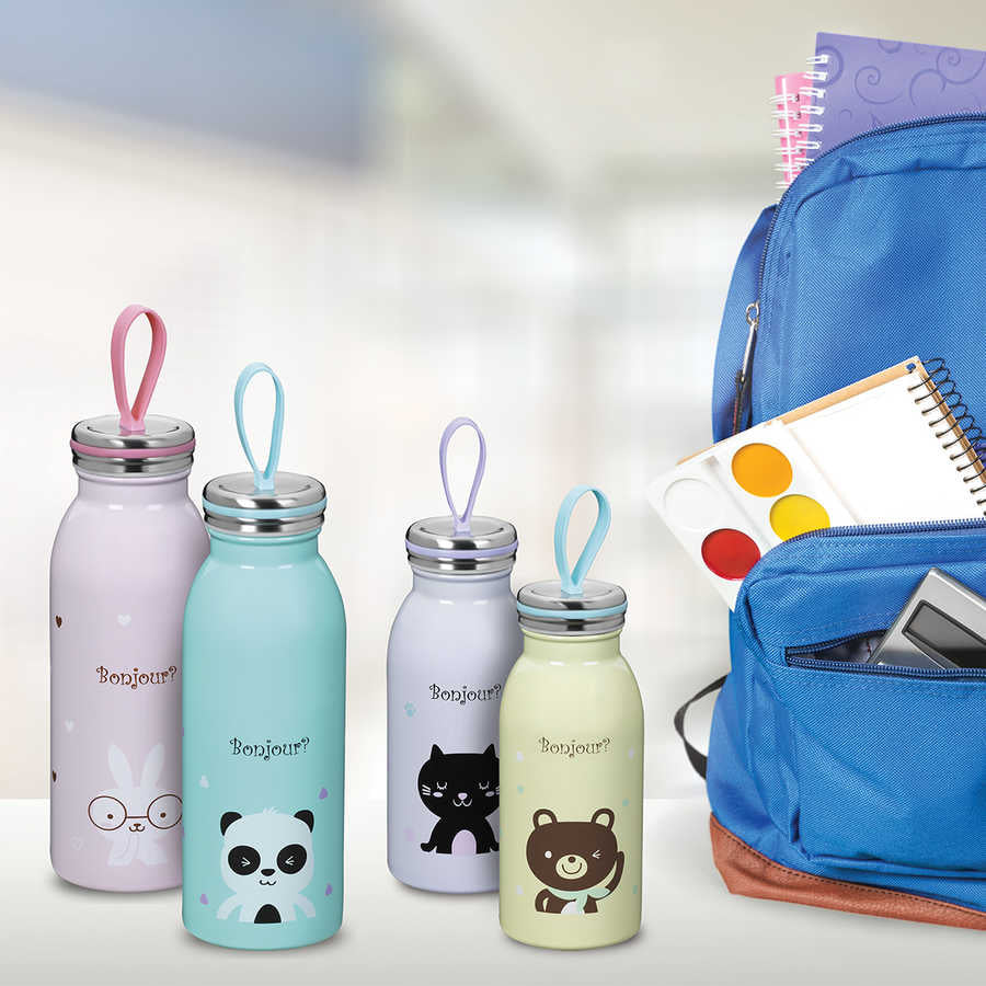 Метална бутилка Korkmaz A691-03 Bambino 350ml Жълта (6718333255876)