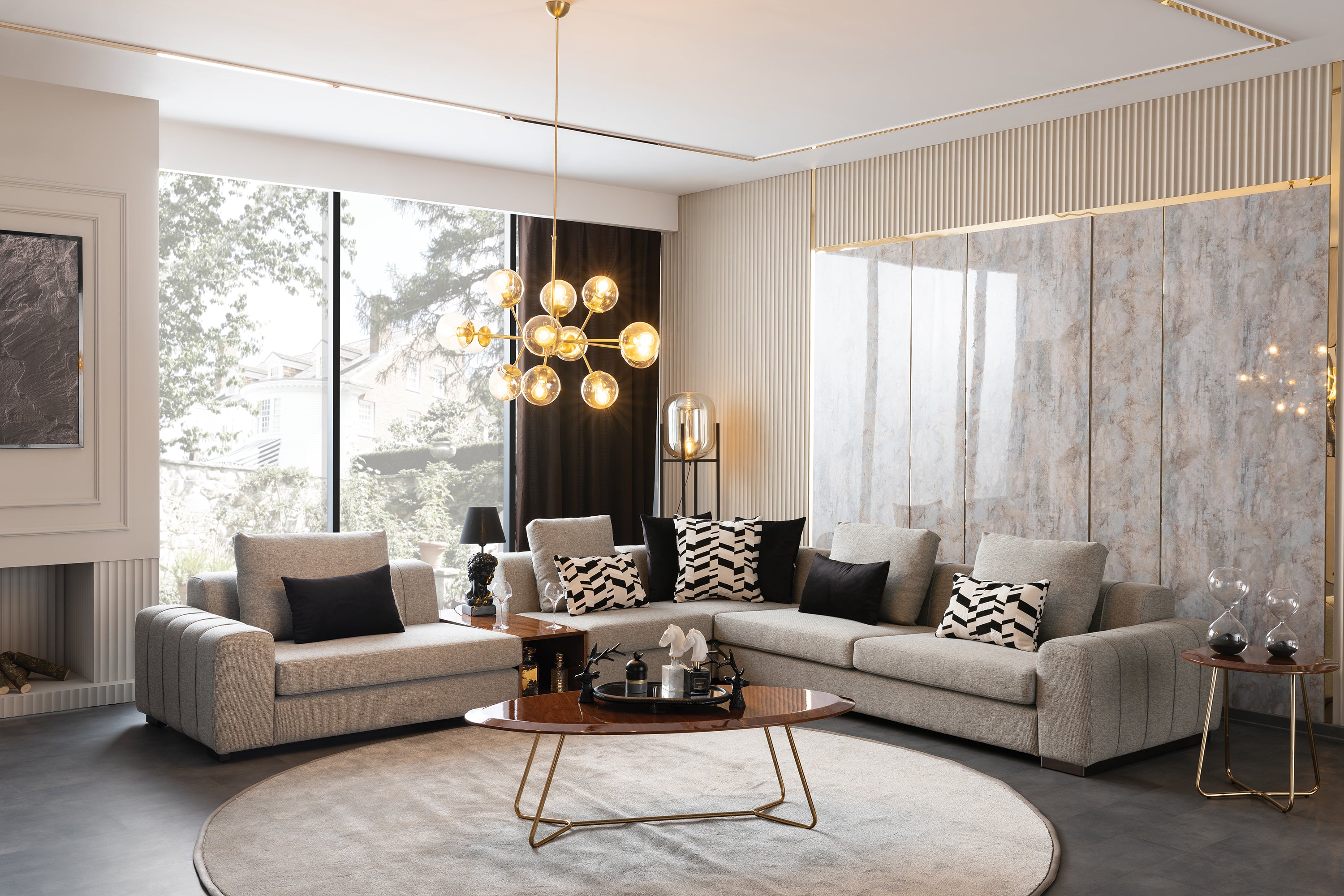 Модулен диван «Mostar» + конзолна масичка, лежанка