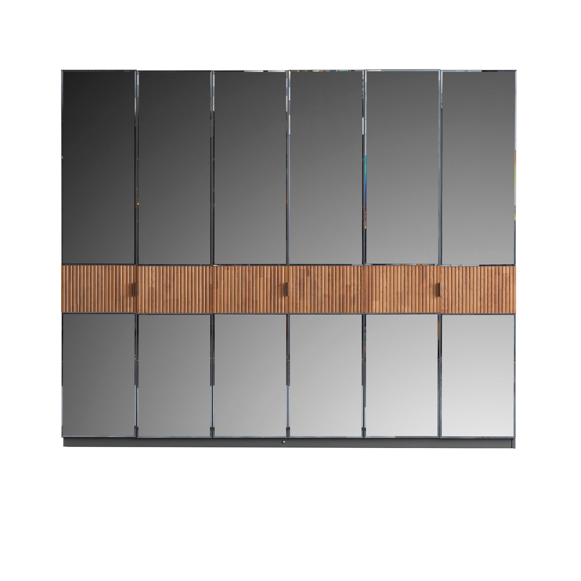 Гардероб «Quatro» + LED осветление, с чекмеджета, ширина 206, 256 или 307см