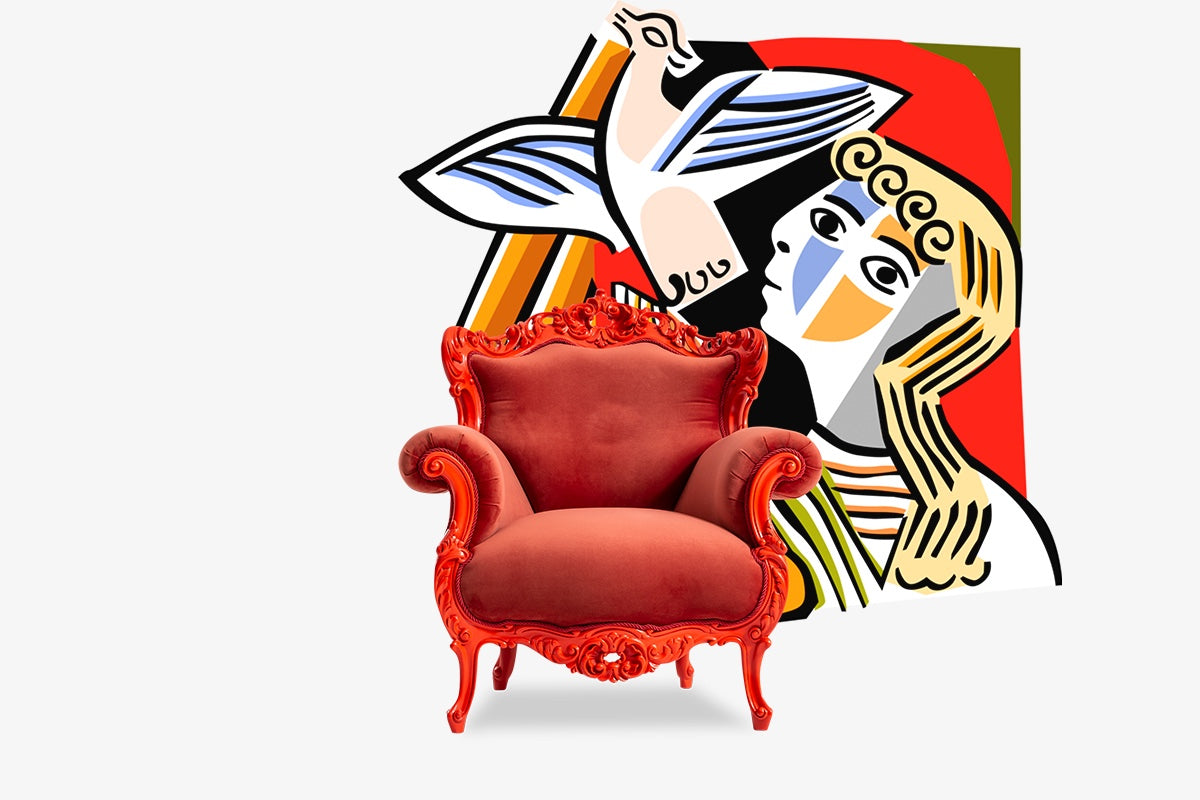 Кресло Saloni Mobilya Picasso Poopy Colorium (6696692121796)