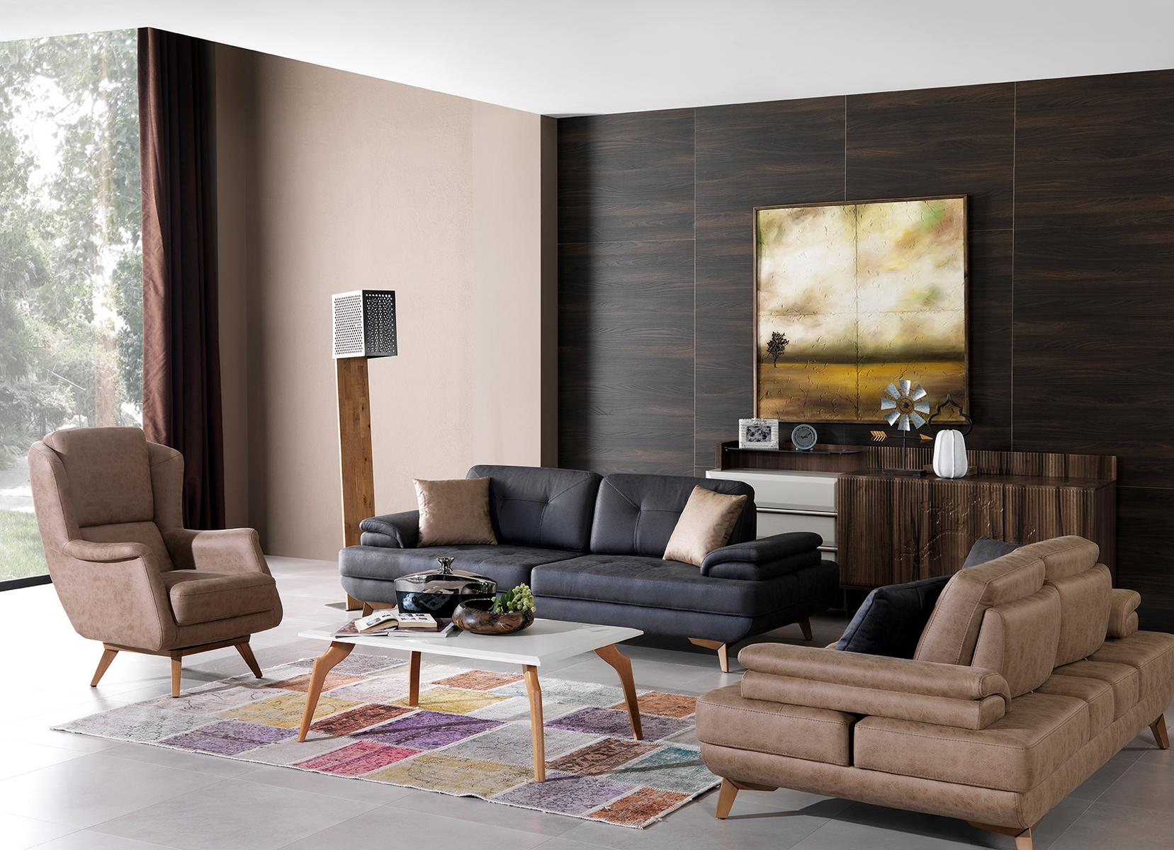 Триместен разтегателен диван «Avensis» + 2 декоративни възглавници, с подвижни подлакътници, ширина 240см