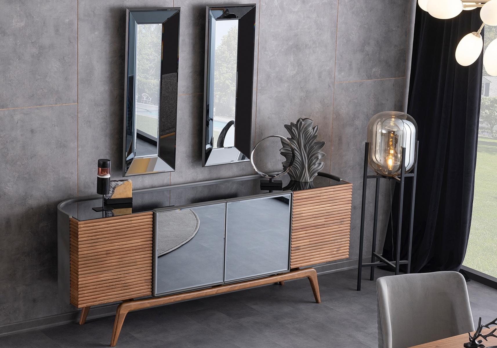 Бюфет «Quatro» с естествен фурнир, размер 212х87х50см