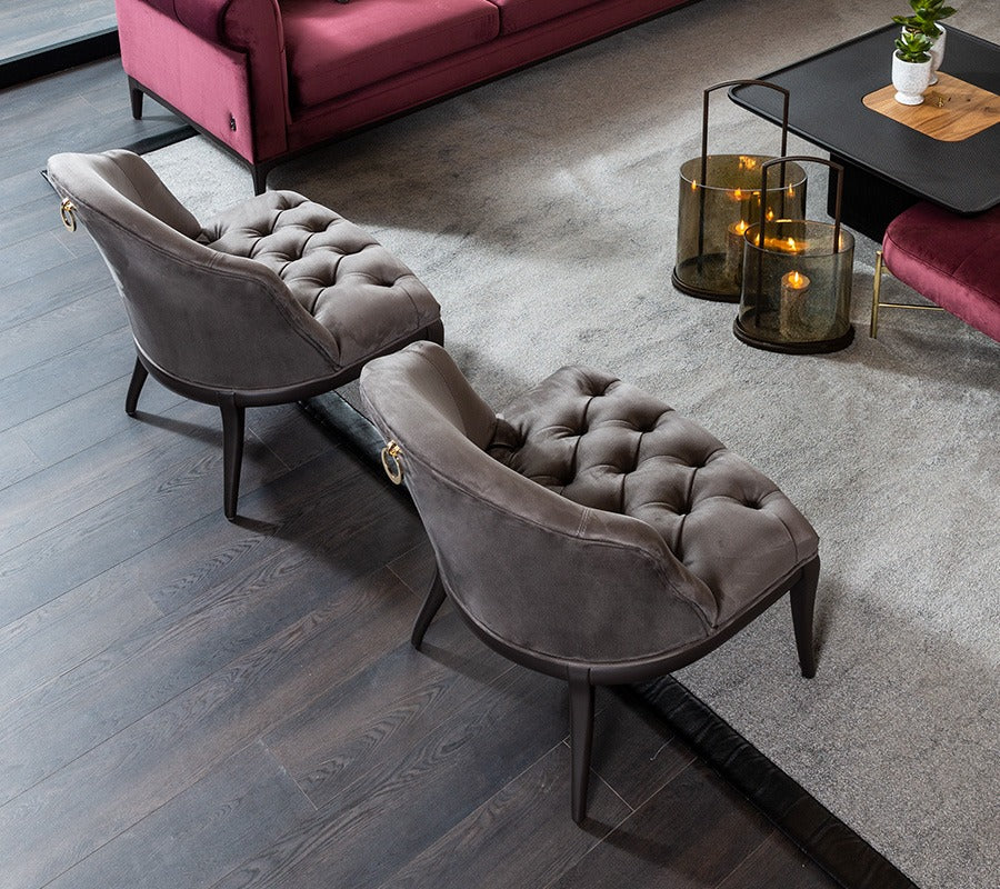 Кресло Saloni Mobilya Vals (с халка) (6639027257540)