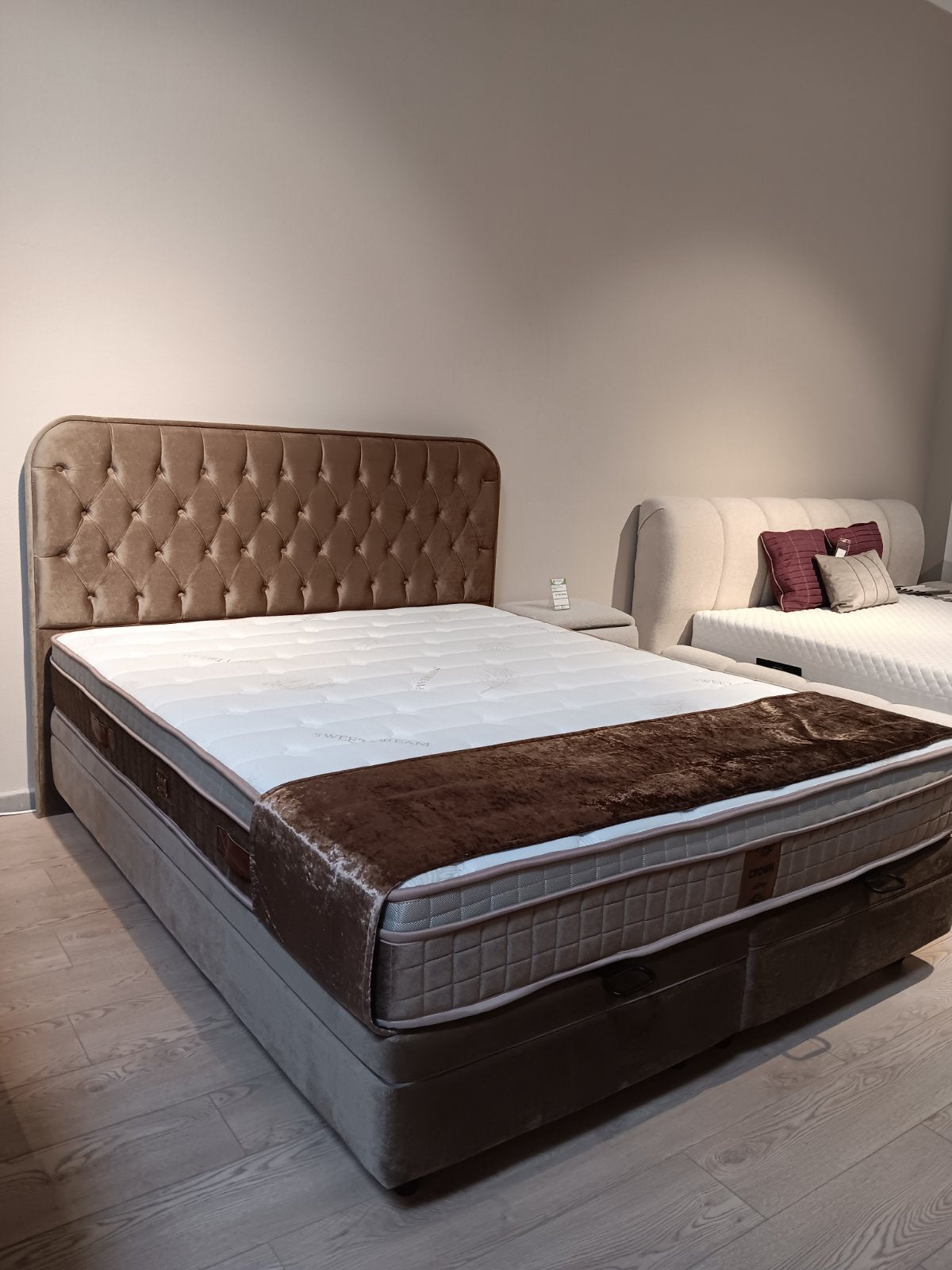 Тапицирано легло с табла и матрак  «Crown» 160х200см - Аутлет