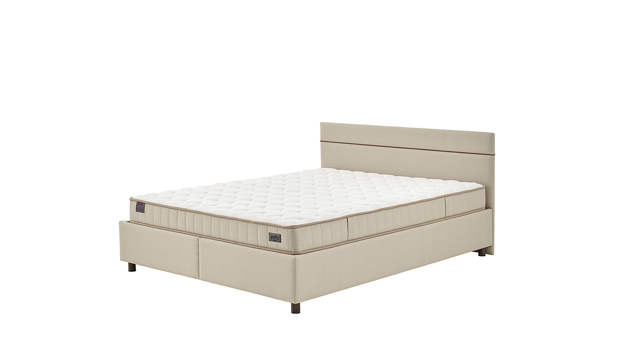 Тапицирано легло «Ergowell Lipa» + Матрак и табла - с място за съхранение, матрак с алое вера