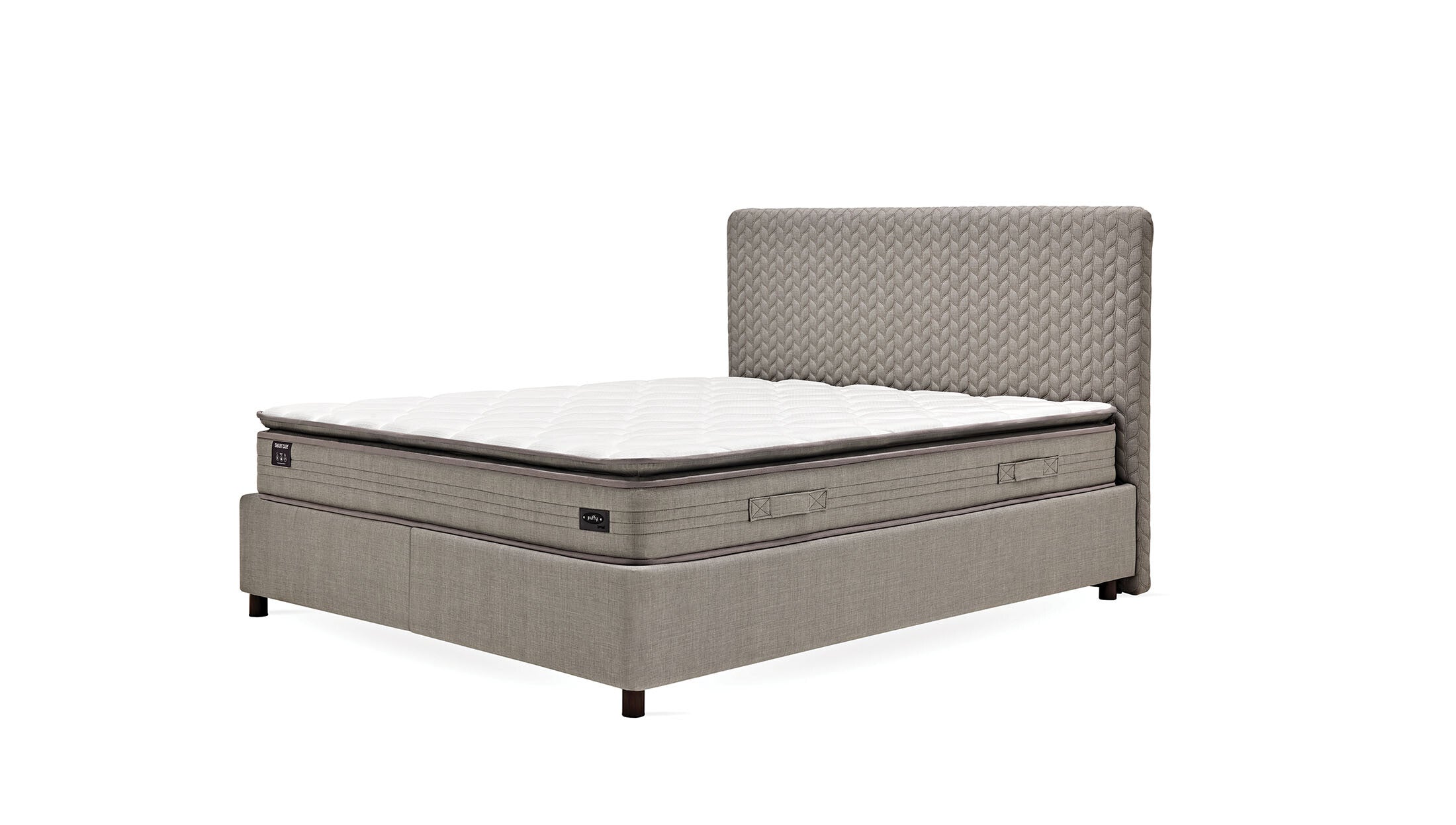 Тапицирано легло «Smart Care» + Матрак и табла - с място за съхранение, матрак с алое вера, с лятна и зимна страна