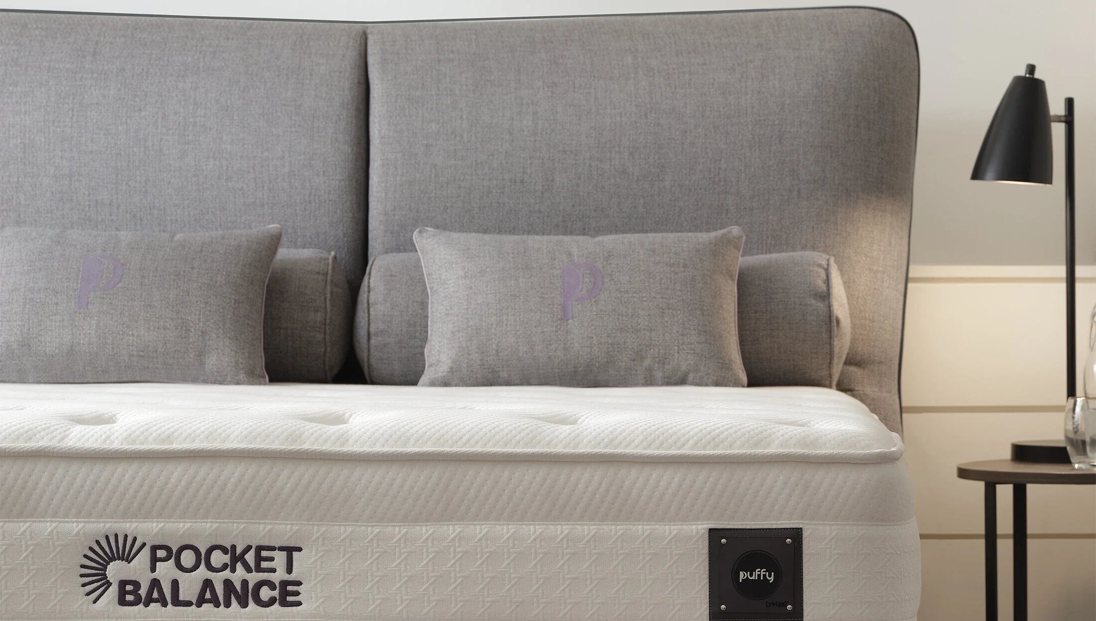 Тапицирано легло «Pocket Balance» + Матрак и табла - с място за съхранение, матрак с пробиотици и влакна Tencel