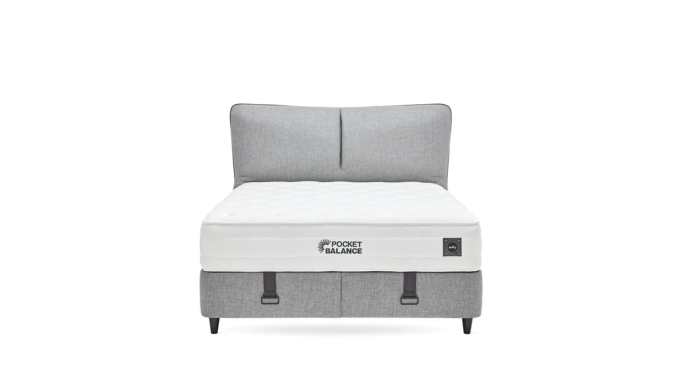 Тапицирано легло «Pocket Balance» + Матрак и табла - с място за съхранение, матрак с пробиотици и влакна Tencel