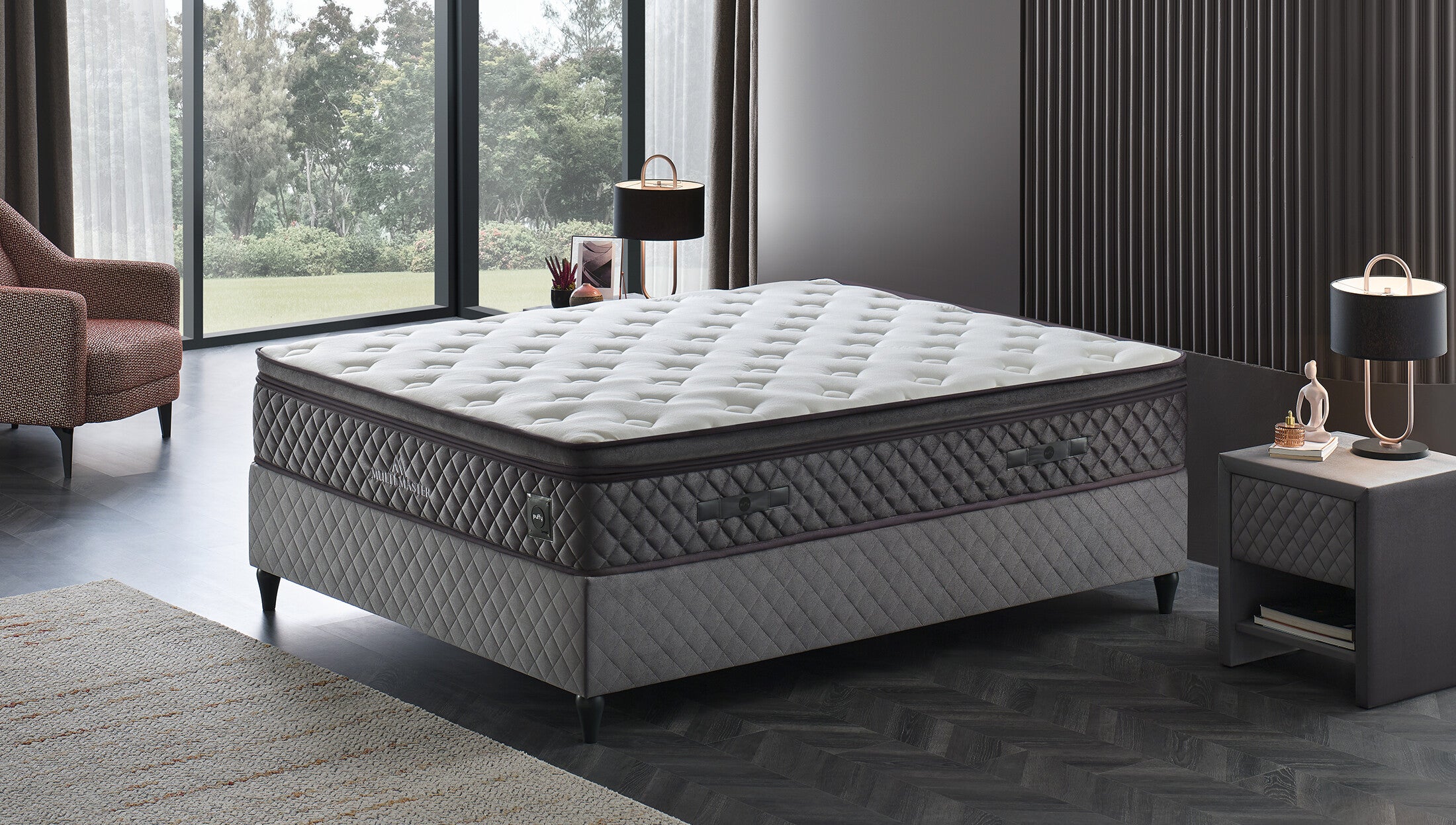 Матрак «Multi Master» + бамбукови влакна, свалящ се калъф, технология UltraFresh, с DHT пружинна система, 32 см