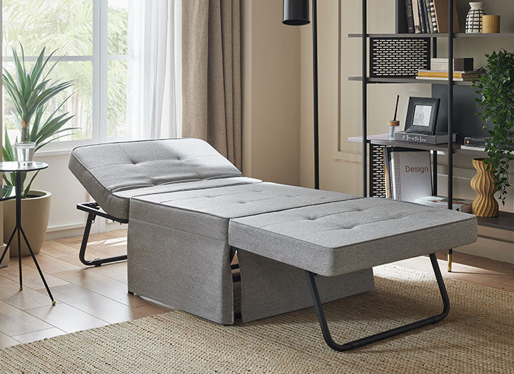 Разтегателна табуретка - легло «Puffla» - компактен дизайн, мултифункционален механизъм