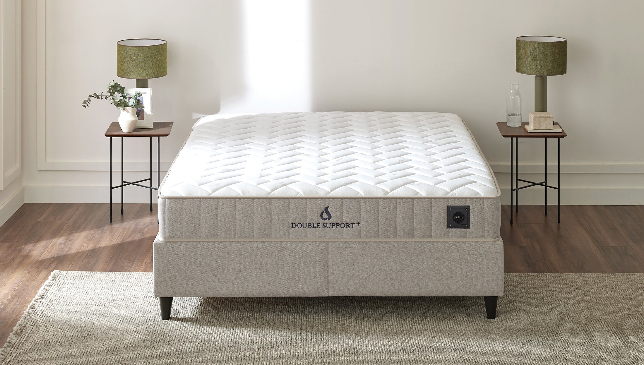 Матрак «Double Support Plus» - лятна страна с естествен памук и зимна - с вълна Woolmark, с покет пружинна система, 24 см