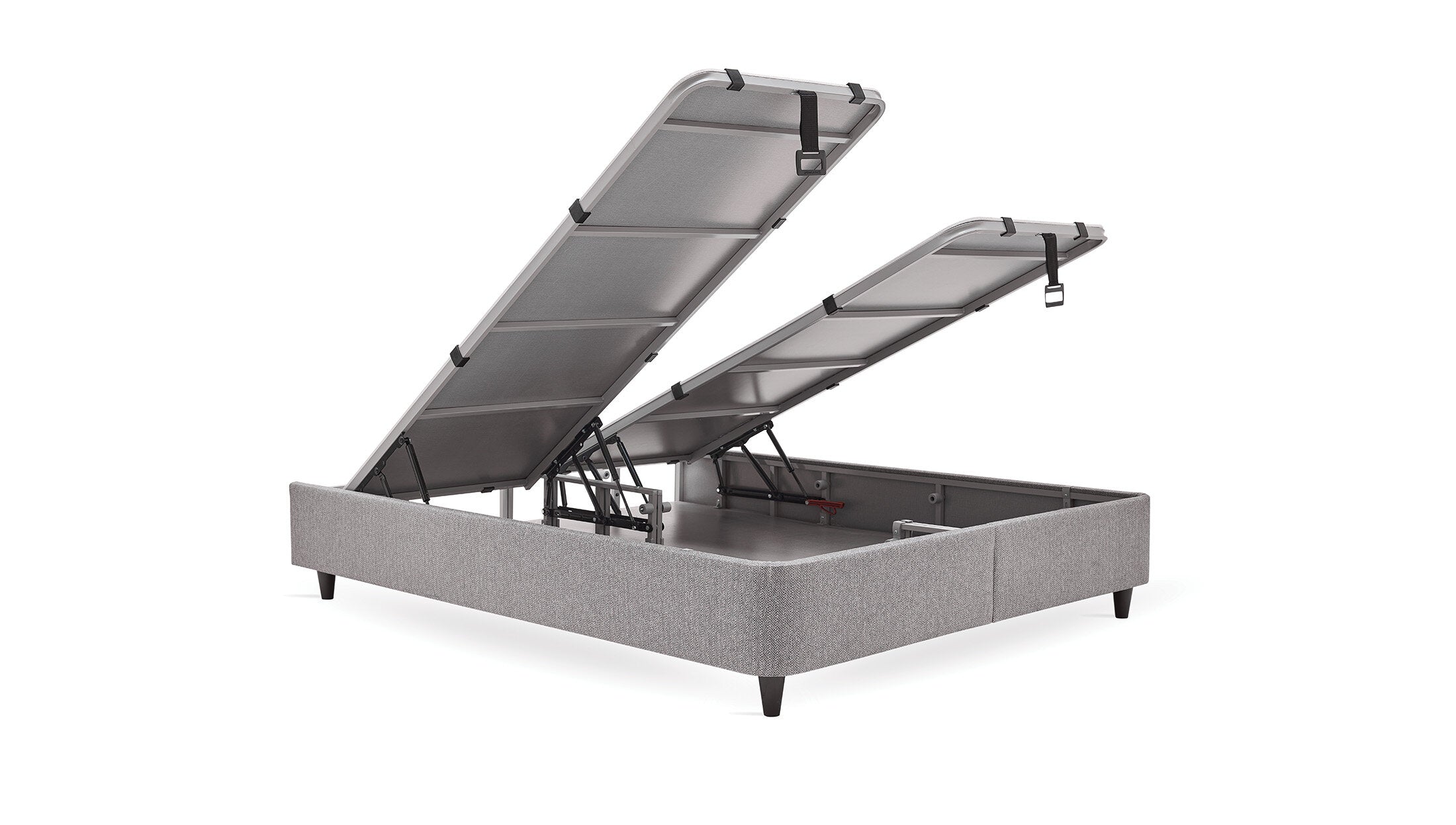 Тапицирана основа за легло «Canto» с място за съхранение, повдигащ механизъм, система за безшумно затваряне