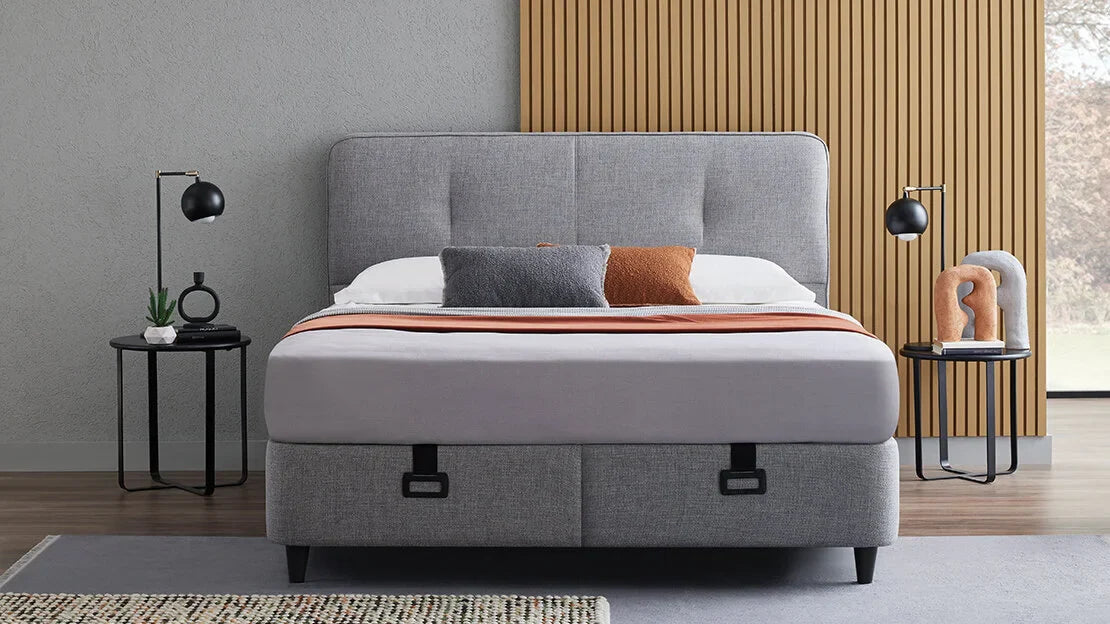 Тапицирано легло «Lotto» + табла «Cool Action» - с място за съхранение, повдигащ механизъм, система за безшумно затваряне