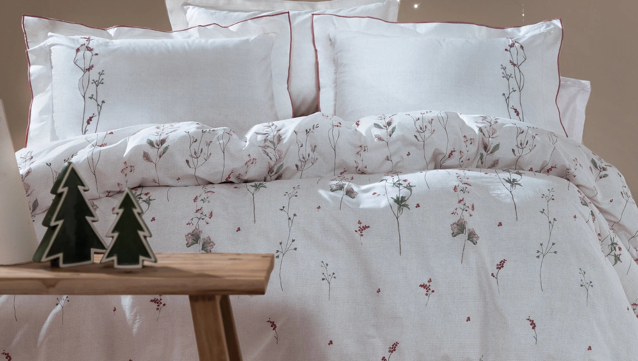 Двоен спален комплект «Liset» - 4 части, памук, ранфорс