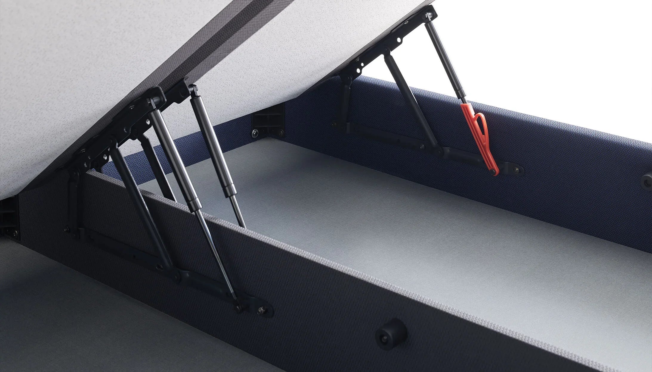 Тапицирана основа за легло «Barte» с място за съхранение, повдигащ механизъм, система за безшумно затваряне