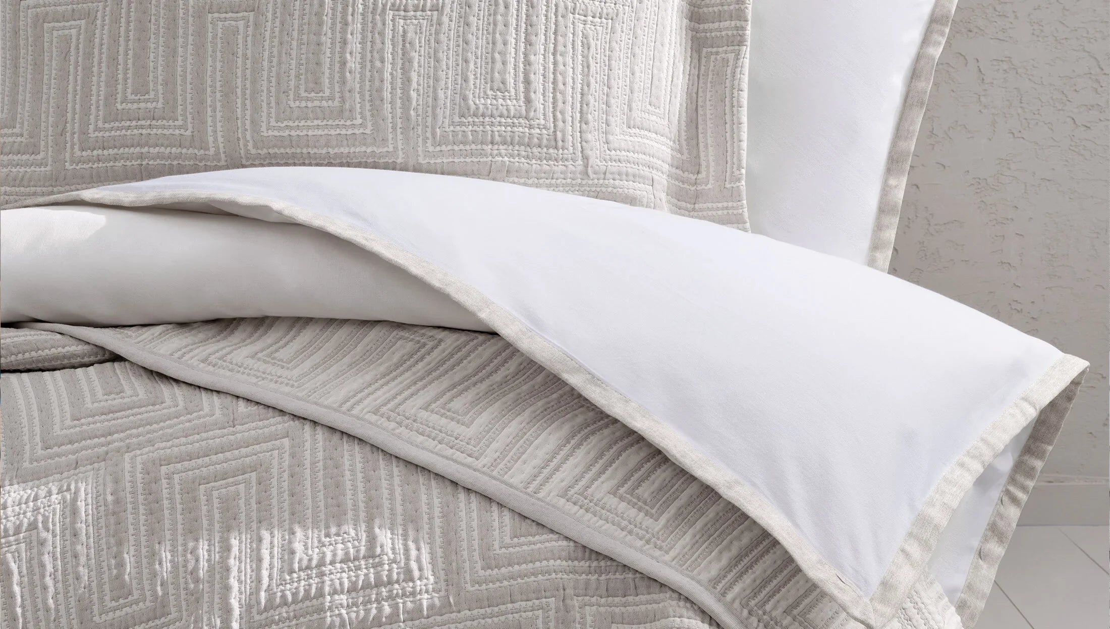 Двоен спален комплект «Harlow Mink» - 8 части, памук, ранфорс