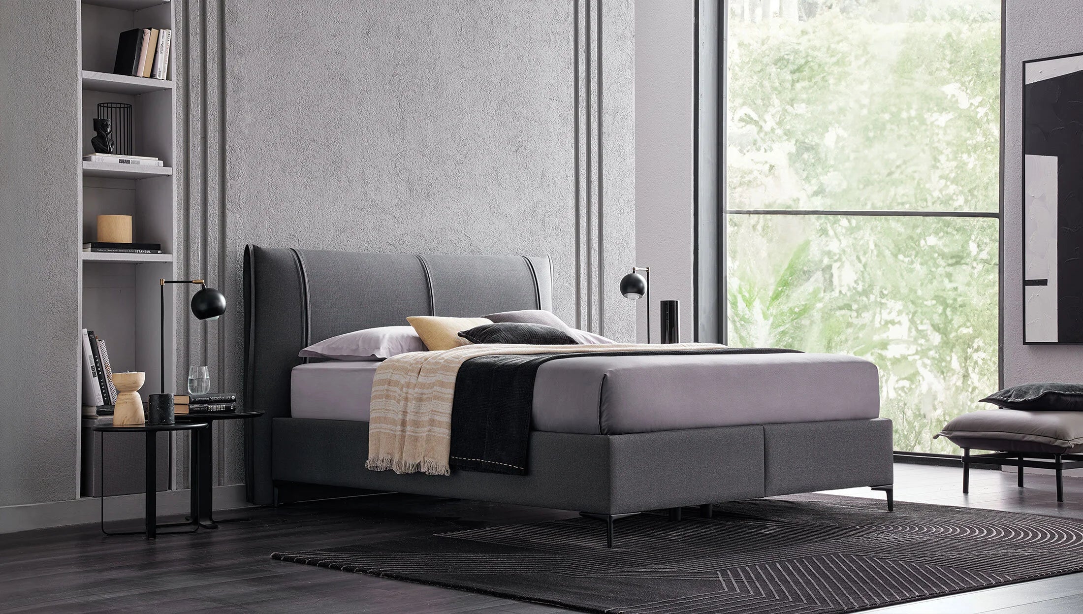 Тапицирана табла за легло «Tesla Power»