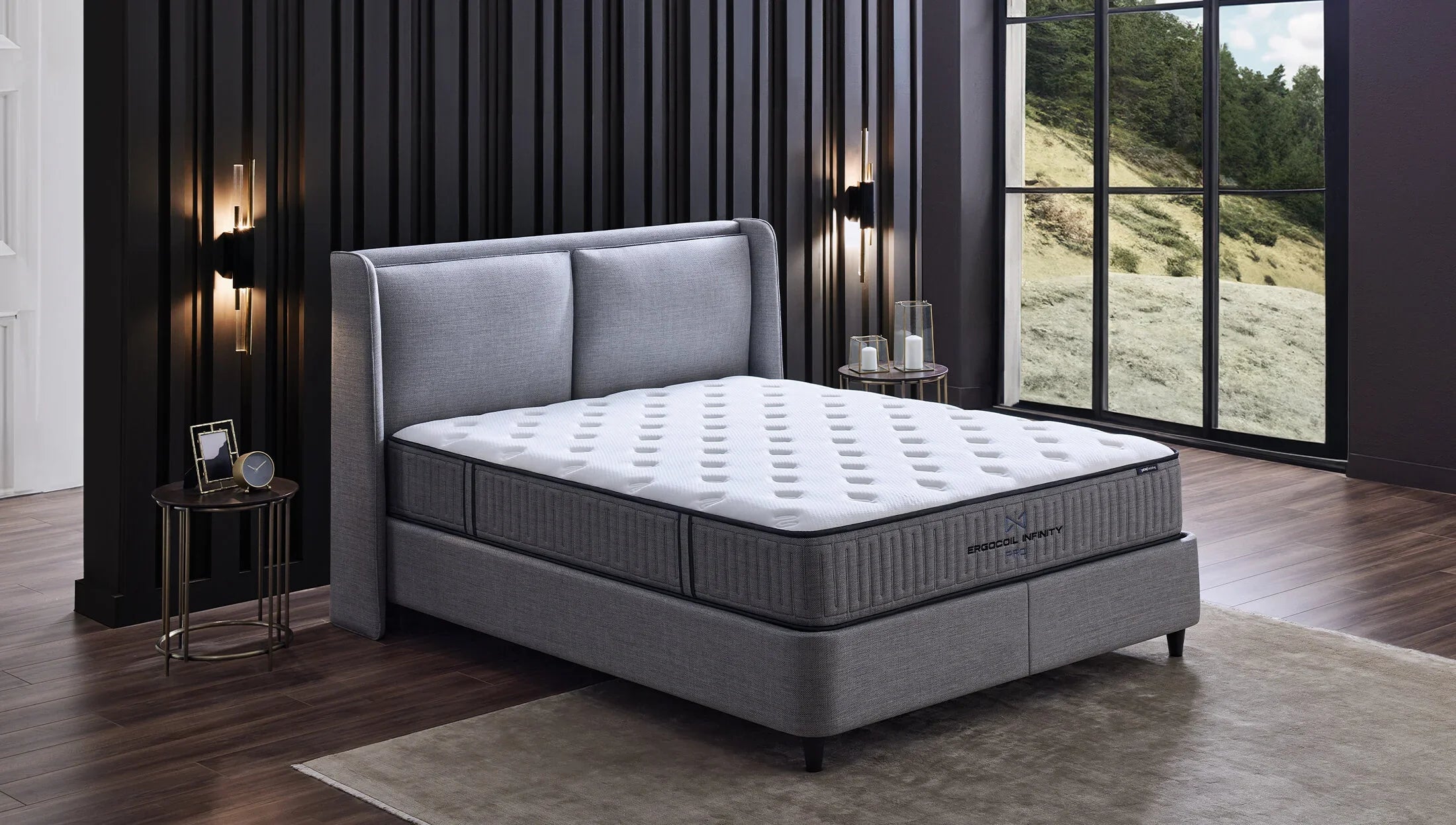 Матрак «Ergocoil Infinity Pro» - лятна страна с охлаждащ гел и зимна - с вълна Woolmark, 31 см