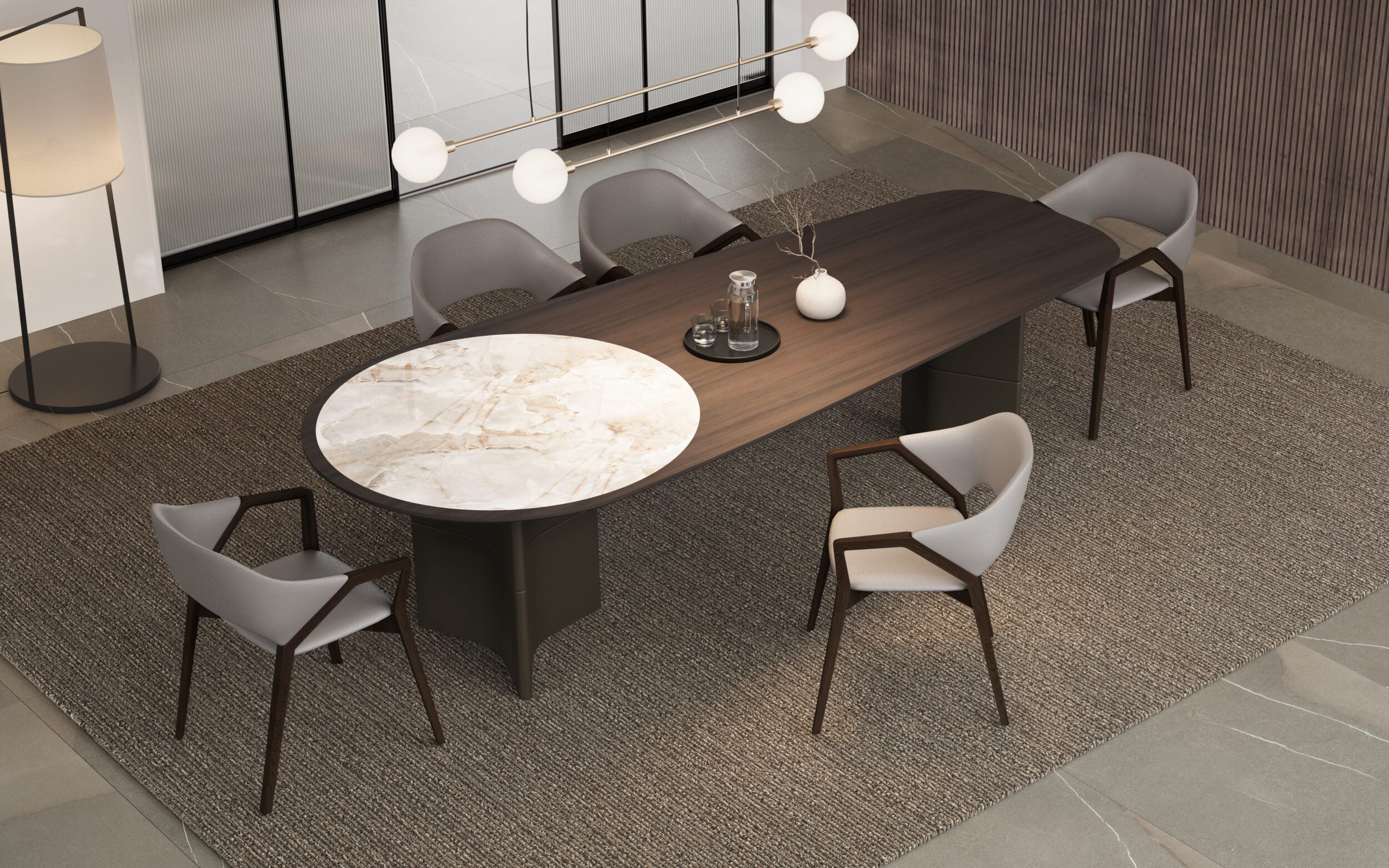 Трапезна маса «Ark Elegant» с керамичен плот, размер 275х75х115см