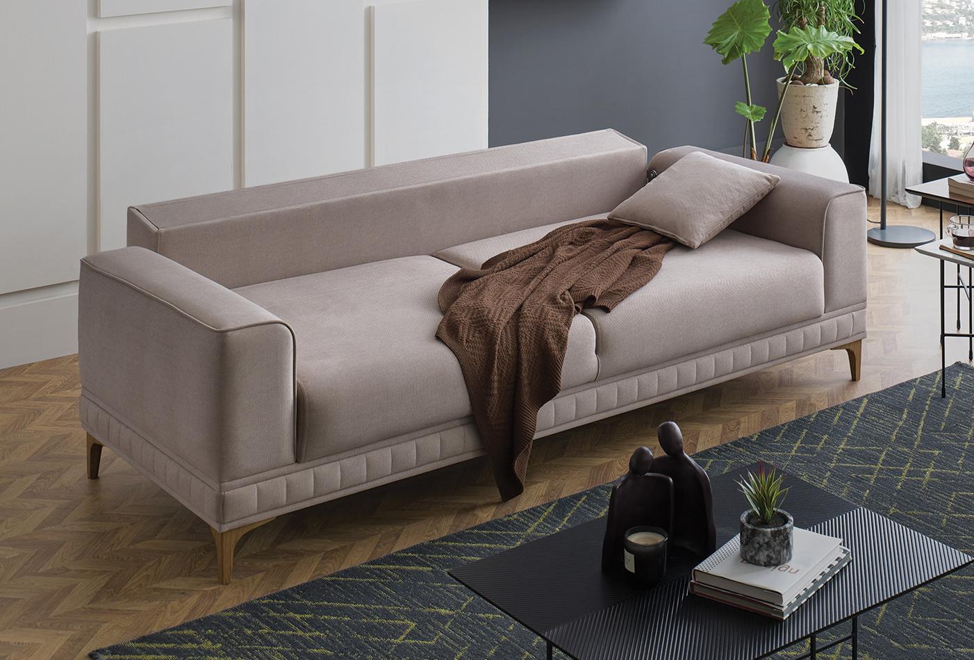 Триместен диван «Pavia» + 3 декоративни възглавници, ширина 238см