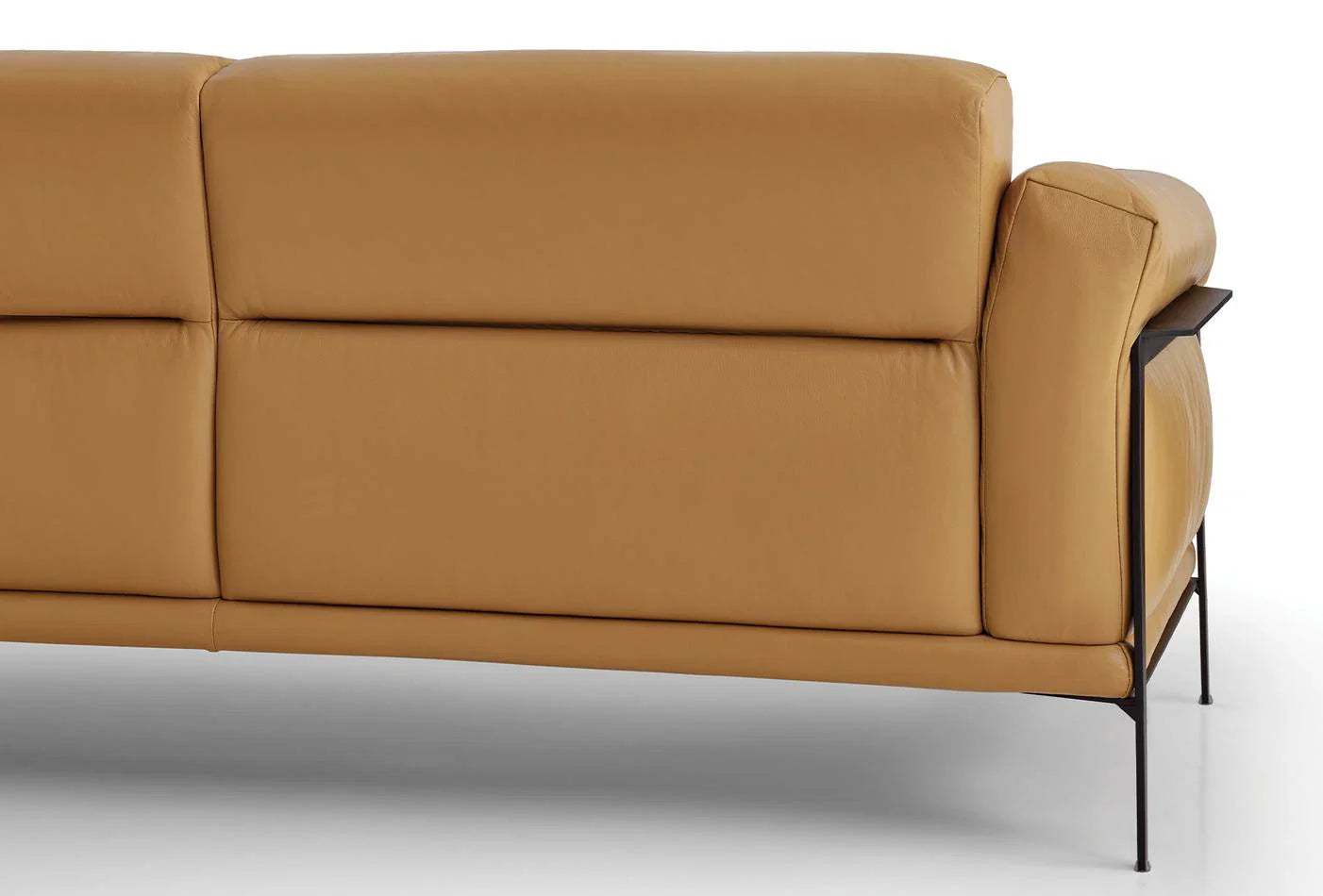 Четириместен диван «Emoticon» + три декоративни възглавници, от естествена кожа, ширина 293см