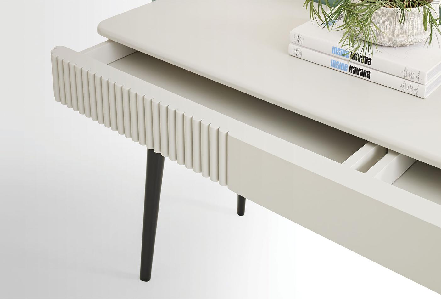 Тоалетка «Dublino» + чекмедже с органайзери, с фрезовани детайли, размер 160х83х50см