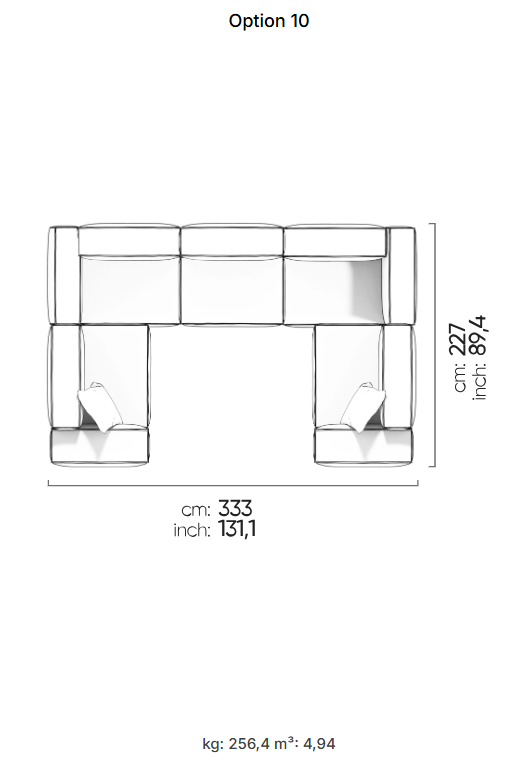 64 готови конфигурации на модулен диван «Plus Poufy»
