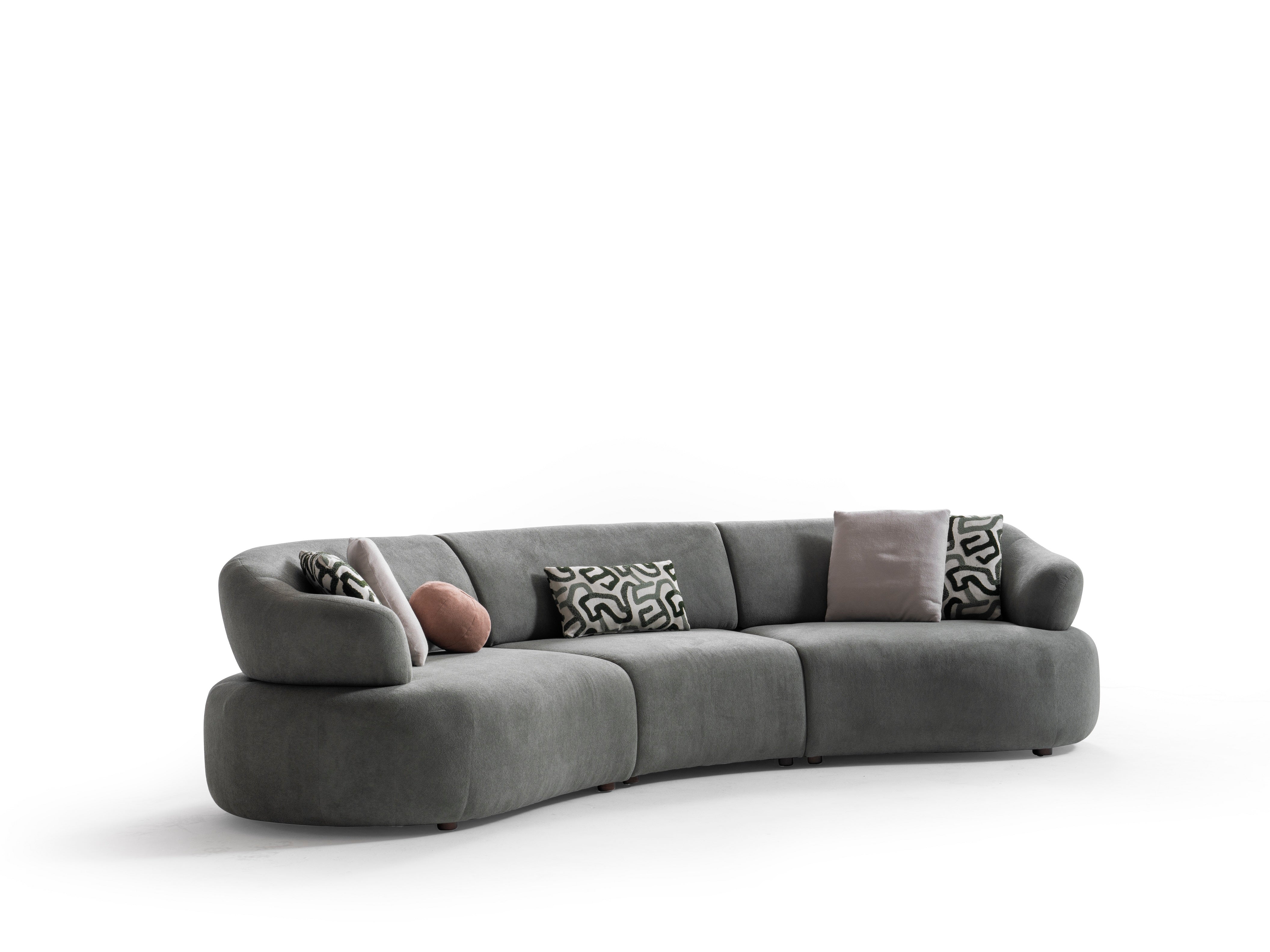 Петместен разтегателен диван «Mellow» + декоративни възглавници, ширина 335см