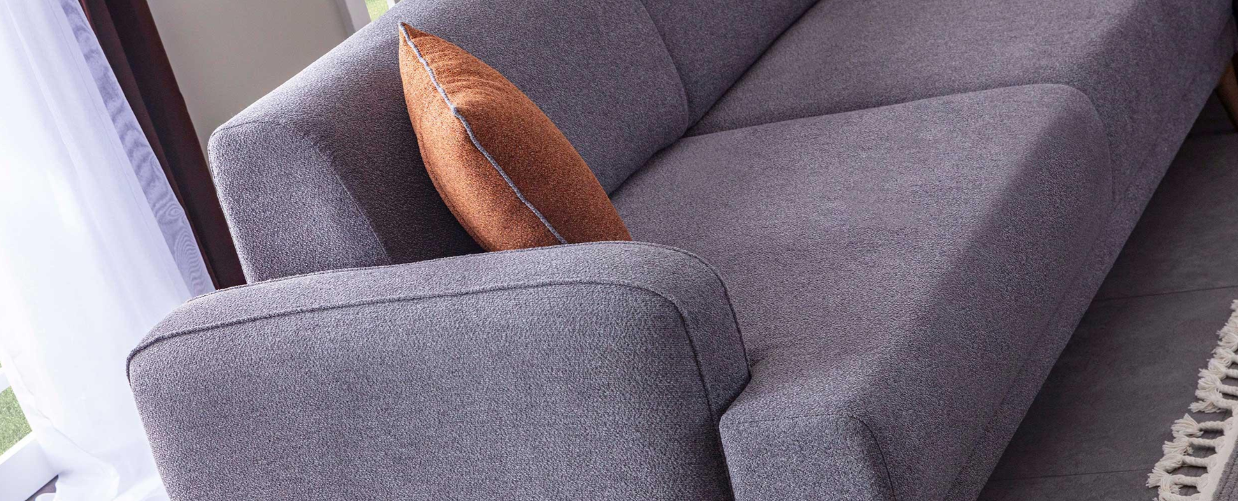 Модулен диван «Pastel» + декоративни възглавници, размери 200х78х290см