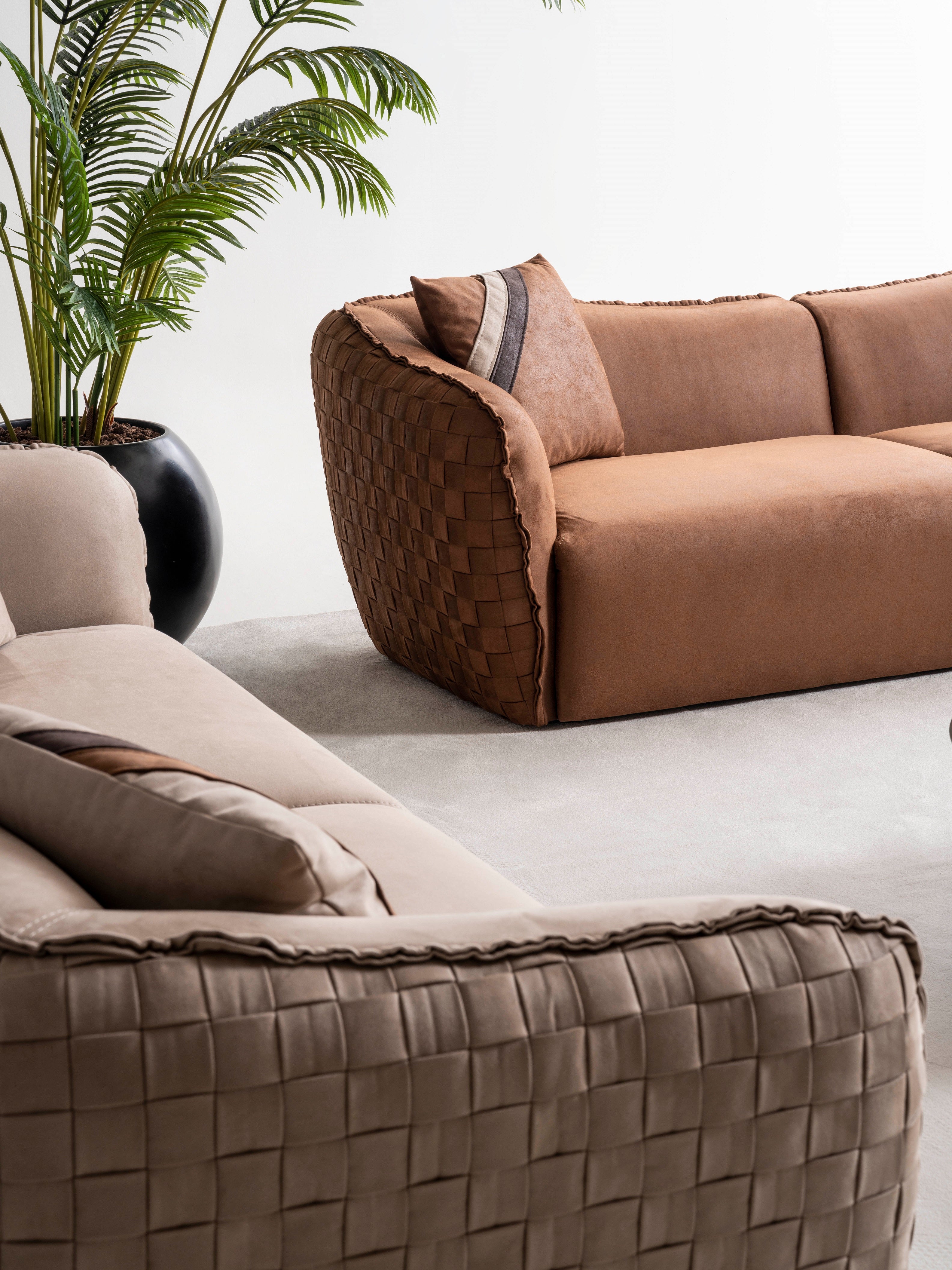 Триместен диван «Balder» + 2 декоративни възглавници, ширина 240см