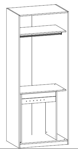 Модулен гардероб «Geralt» - 3 модула,