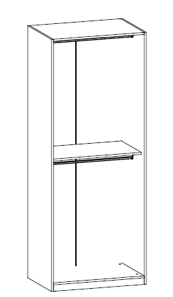 Модулен гардероб «Geralt» - 3 модула,