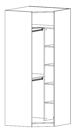 Модулен гардероб «Geralt» - 3 модула,