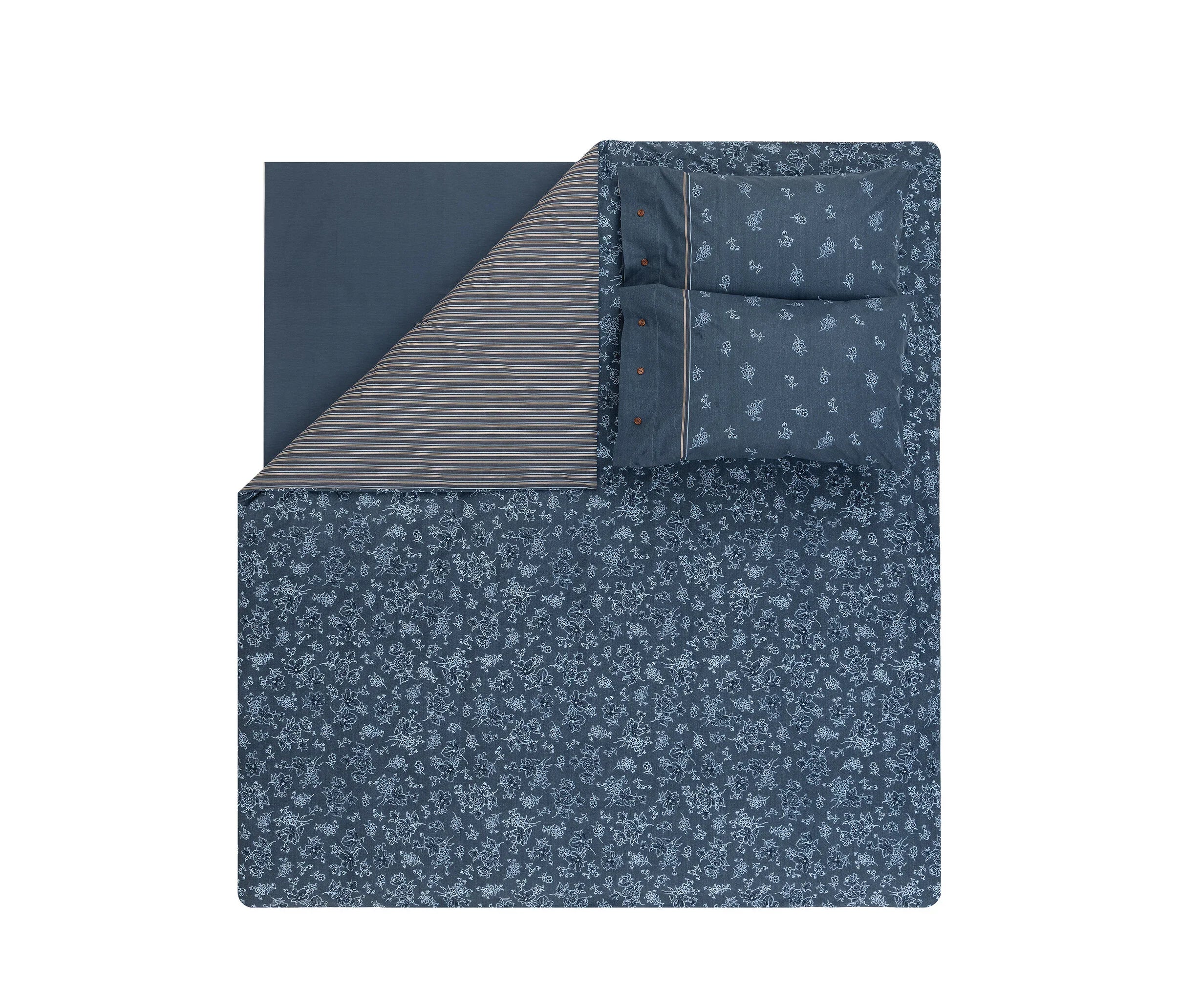 Двоен спален комплект «Aveline - Indigo» - 4 части, памук, ранфорс