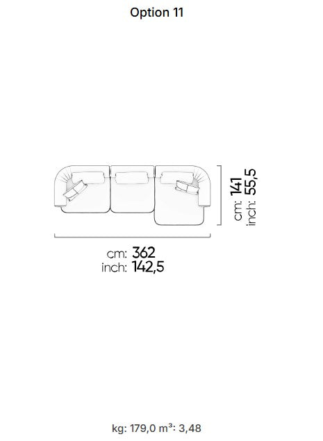 26 готови конфигурации на модулен диван «Kyoto»