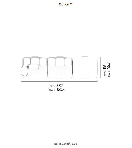 50 готови конфигурации на модулен разтегателен диван «Orion»