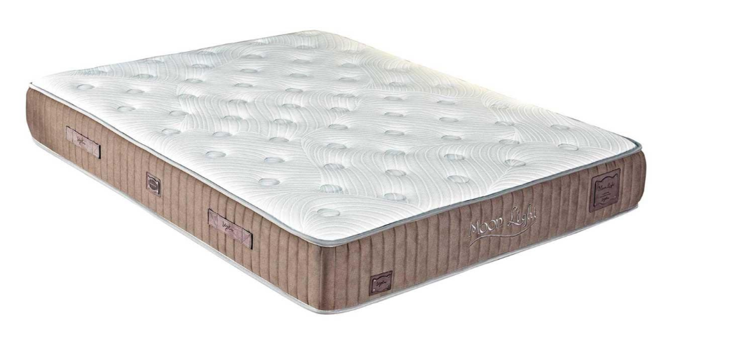 Тапицирано легло «Moonlight» + Матрак и табла - с място за съхранение, повдигащ механизъм, система за безшумно затваряне