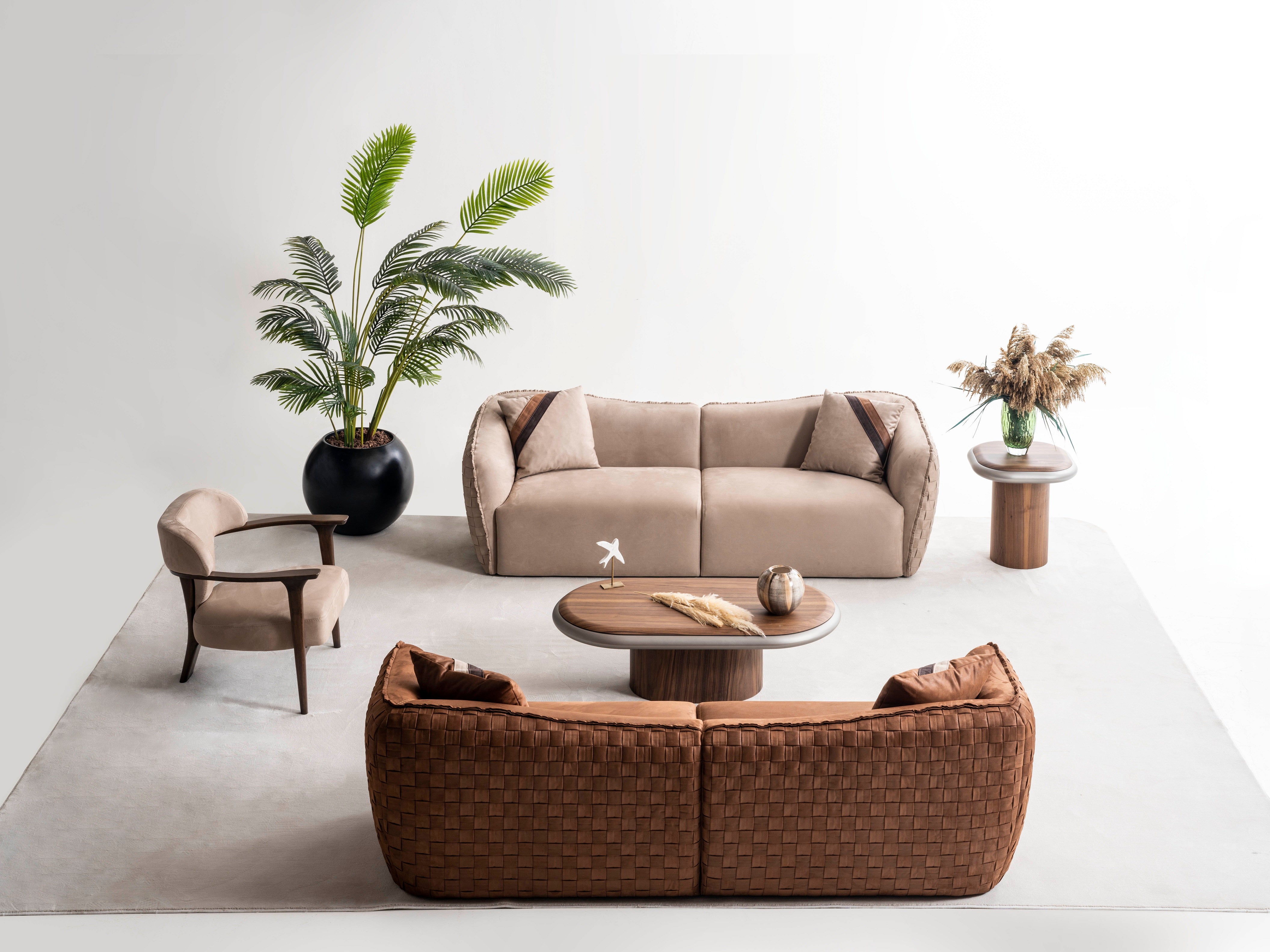 Триместен диван «Balder» + 2 декоративни възглавници, ширина 240см