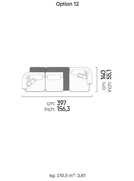 26 готови конфигурации на модулен диван «Kyoto»
