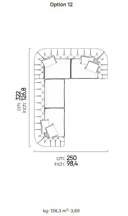 50 готови конфигурации на модулен диван «Aspendos»