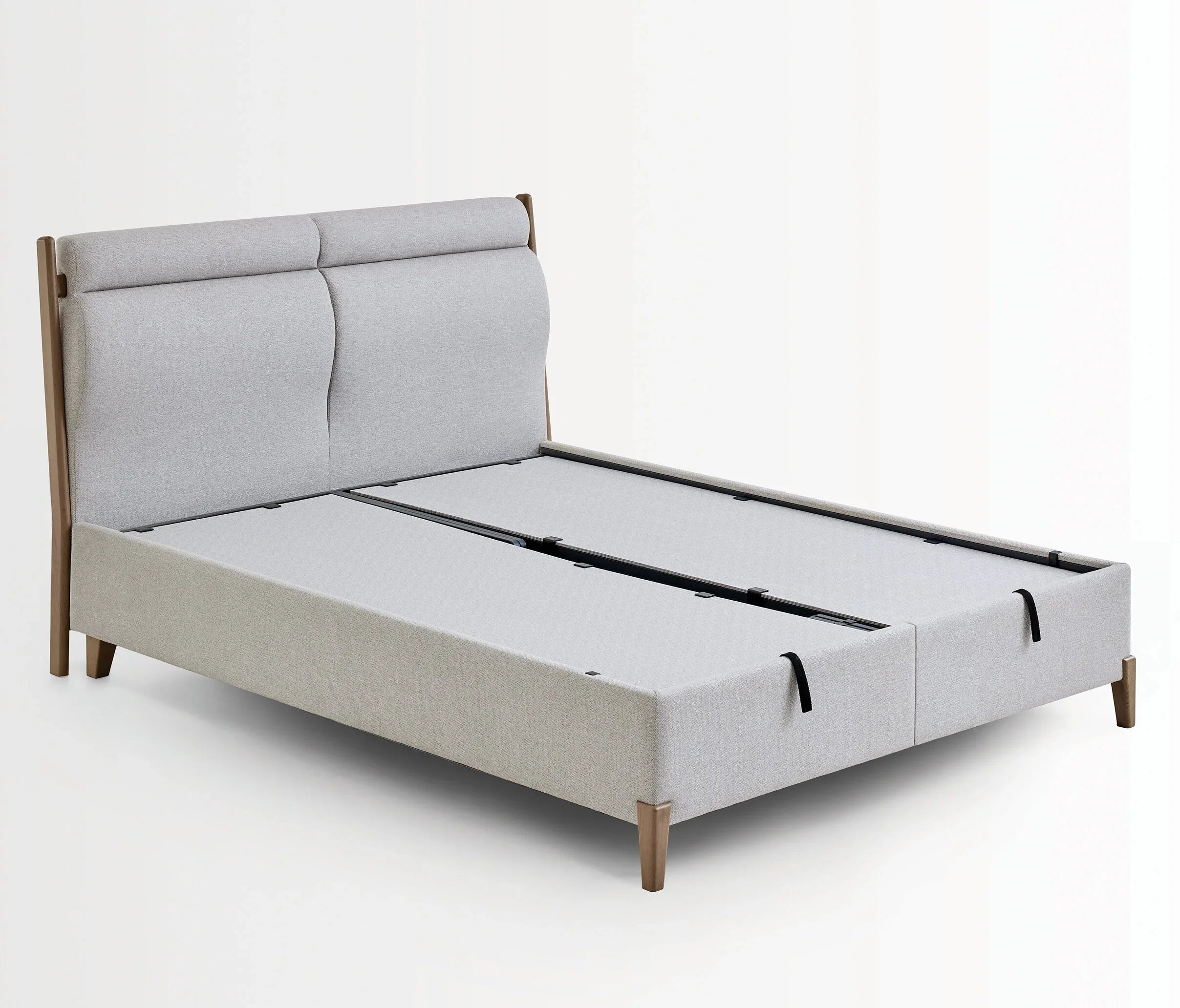Тапицирана основа за легло «Ergonomic Air» с място за съхранение, повдигащ механизъм, система за безшумно затваряне